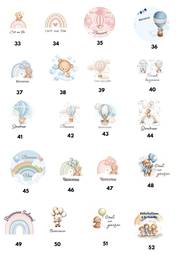 Bougie flacon cadeau invités baby shower / gender reveal
