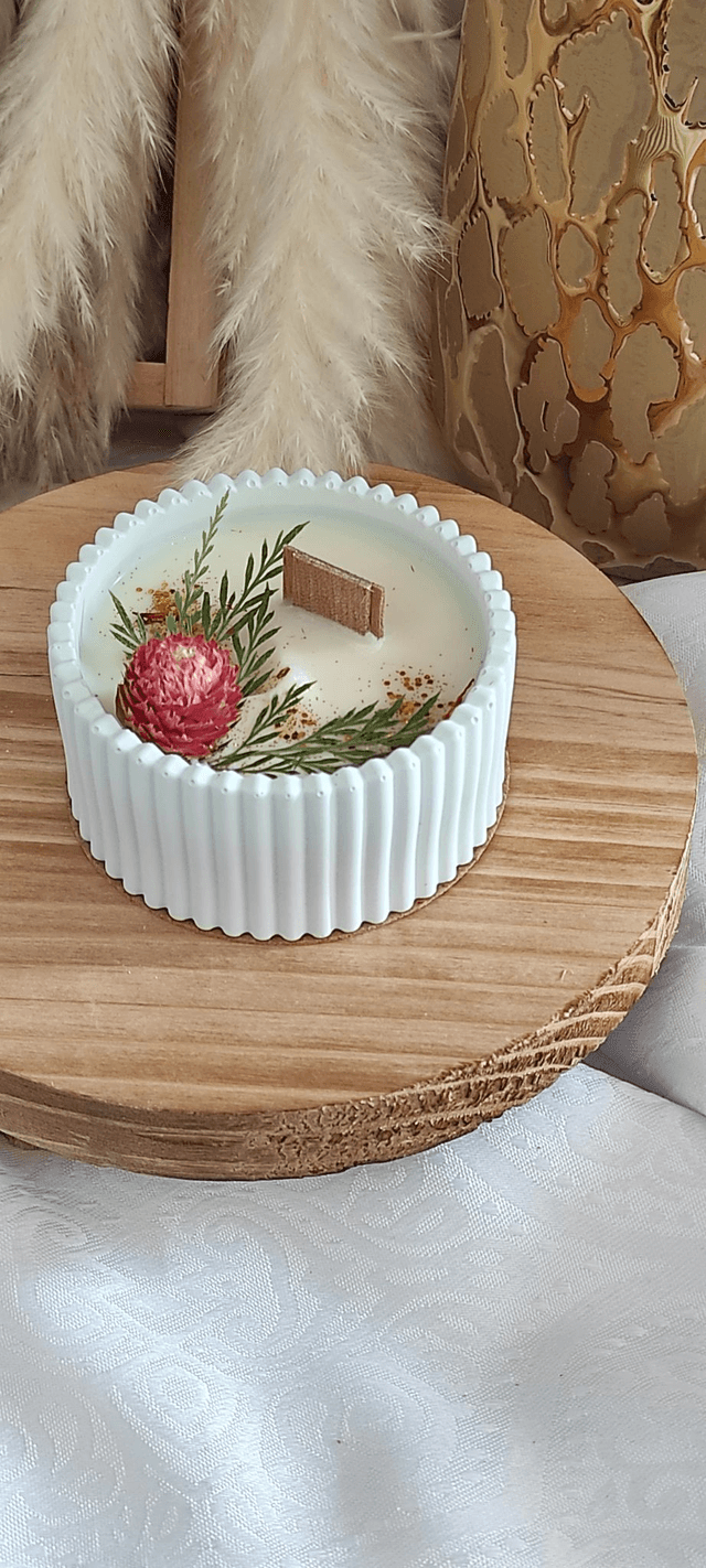 Bougie parfumée pot plâtre 