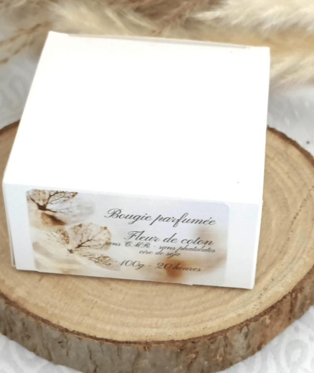 Bougie parfumée pot beton strié 