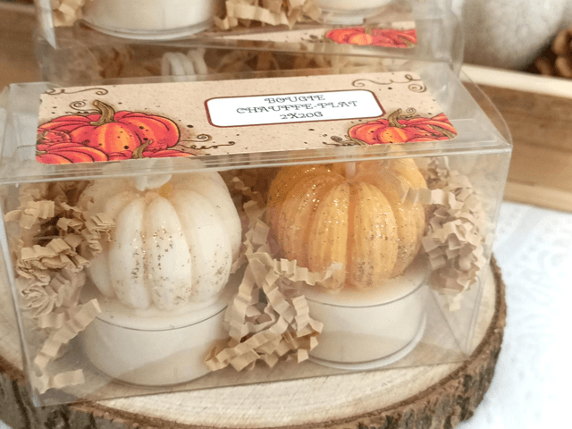 Bougies chauffe-plat citrouille