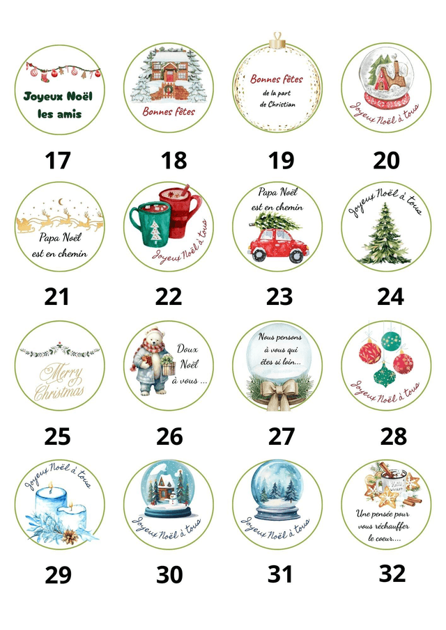 Flacon vide personnalisé Noël