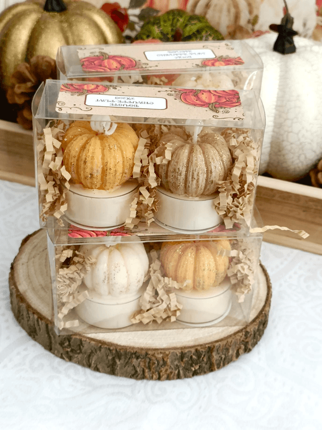 Bougies chauffe-plat citrouille