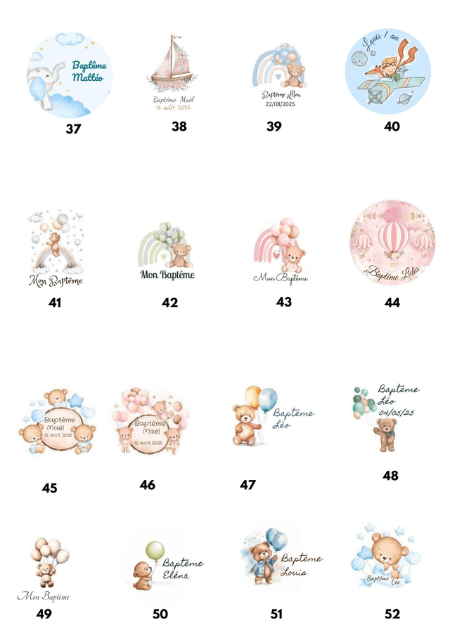 Bougie cube bubble cadeau invités baptême