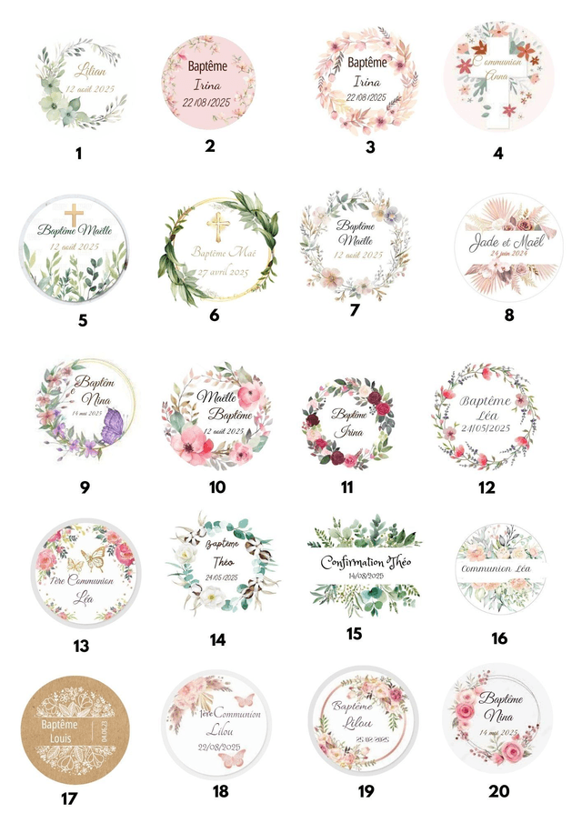 Bougie boîte métallique cadeau invités baptême