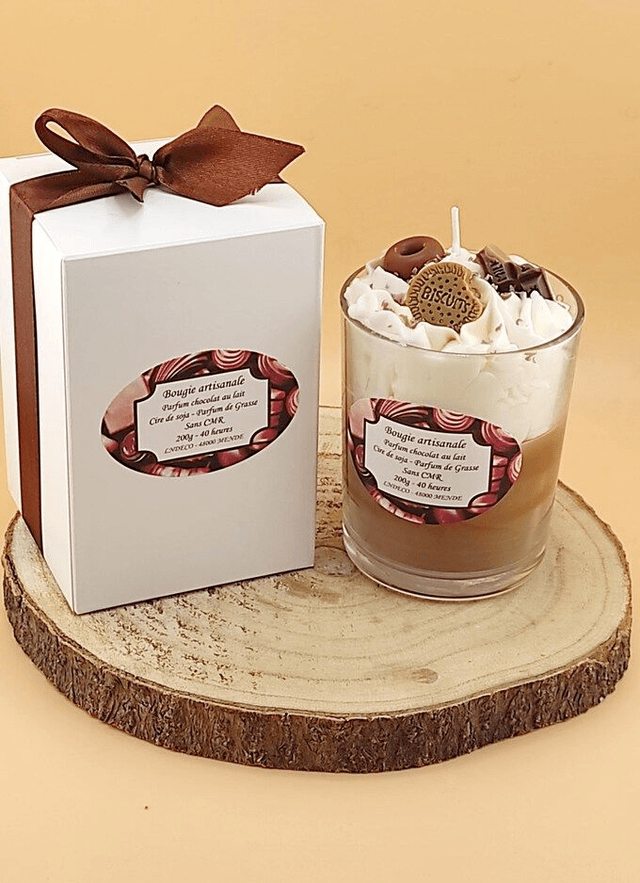 Bougie parfumée chocolat au lait 
