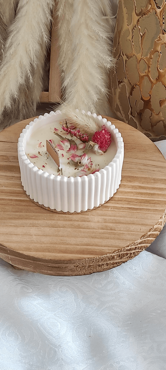 Bougie parfumée pot plâtre 