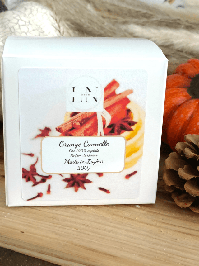 Bougie gourmande orange cannelle 