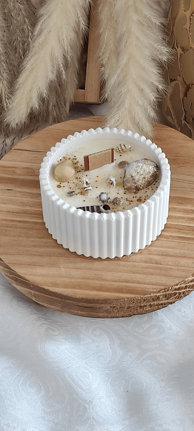 Bougie parfumée pot plâtre 