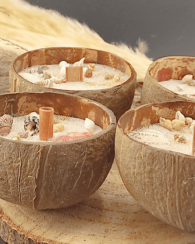 Bougie noix de coco 