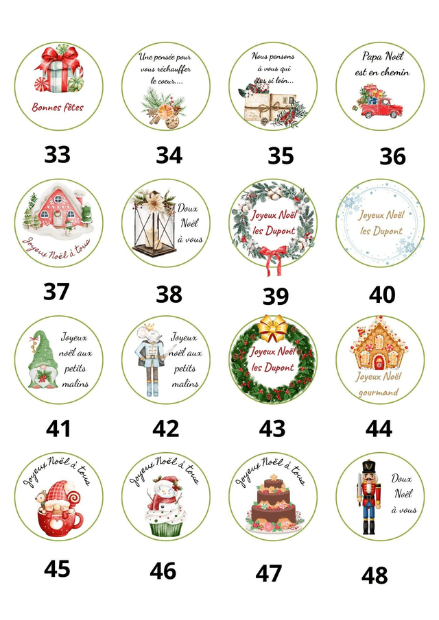 Flacon vide personnalisé Noël