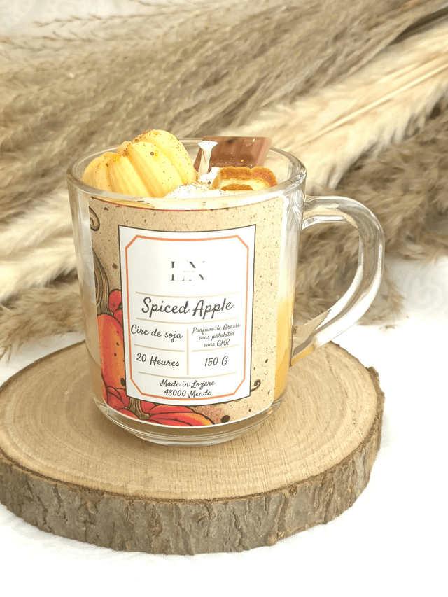 Bougie tasse gourmande de l'automne