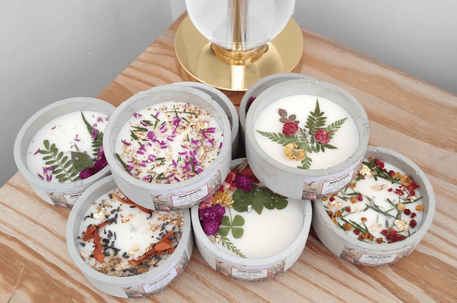 Bougie pot beton
