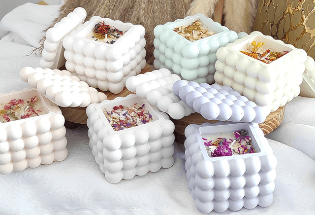 Bougie bubble cube 