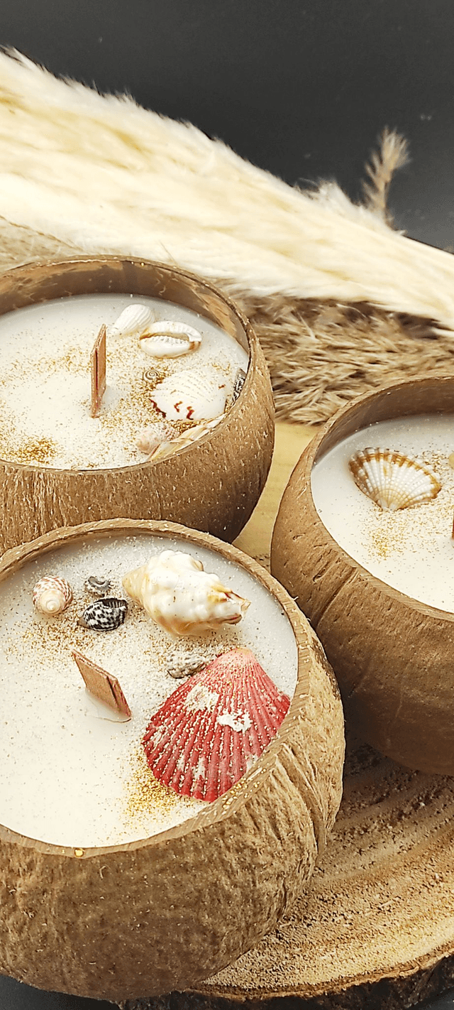 Bougie noix de coco 