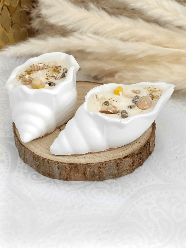 Bougie coquillage monoï 