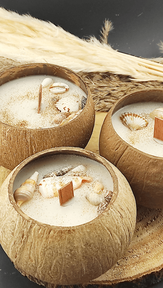 Bougie noix de coco 