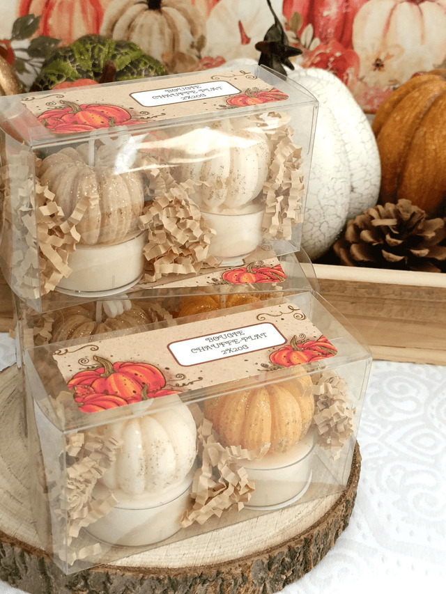 Bougies chauffe-plat citrouille