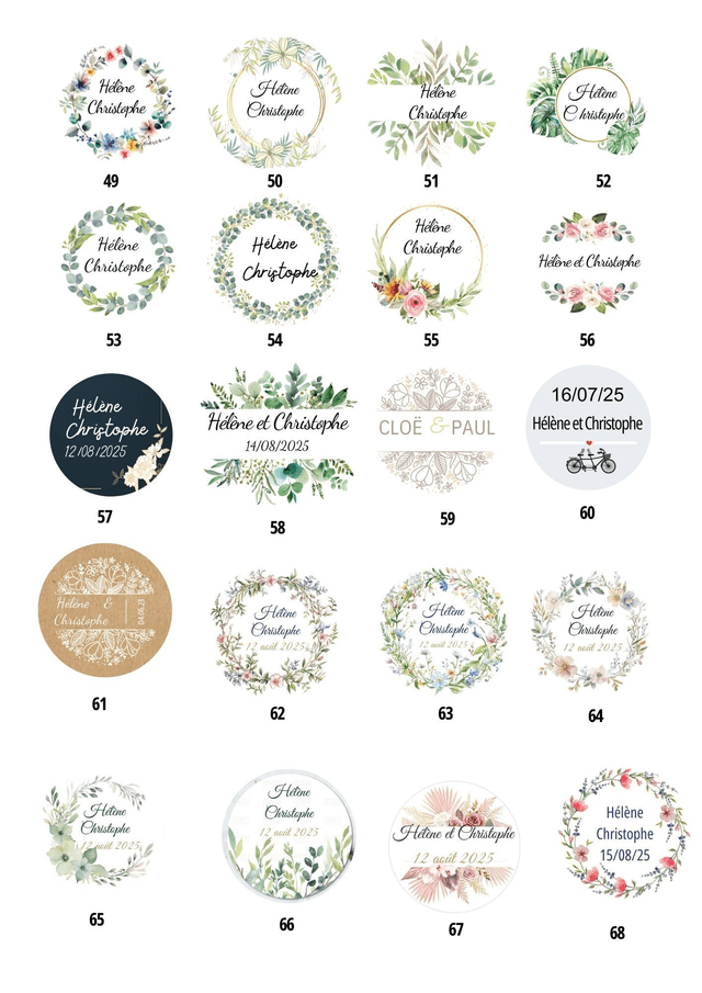 Bougie boîte métallique cadeau invités mariage