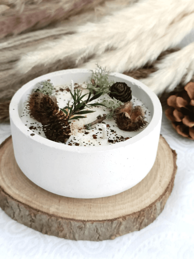 Bougie thème balade en forêt