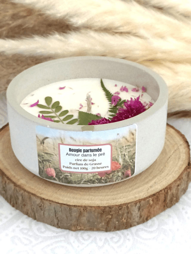Bougie pot beton