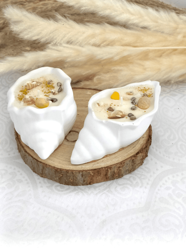 Bougie coquillage monoï 